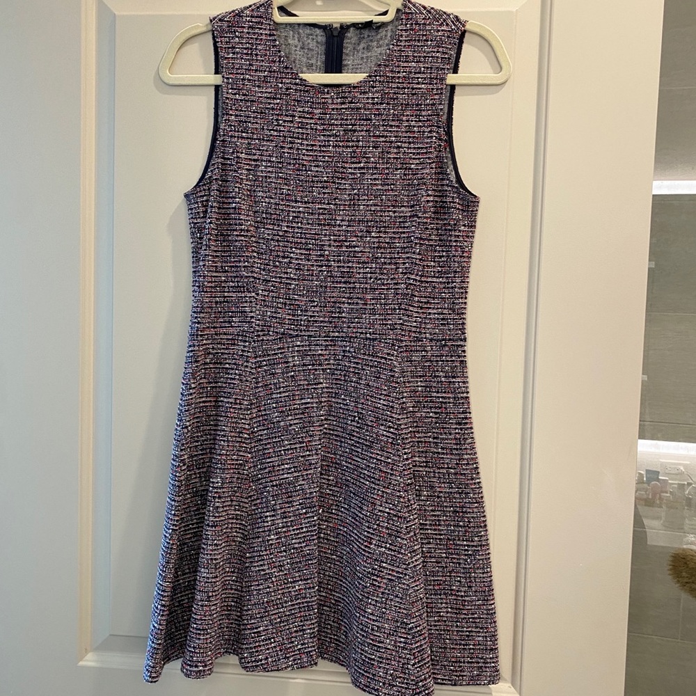 Theory a-line tweed dress